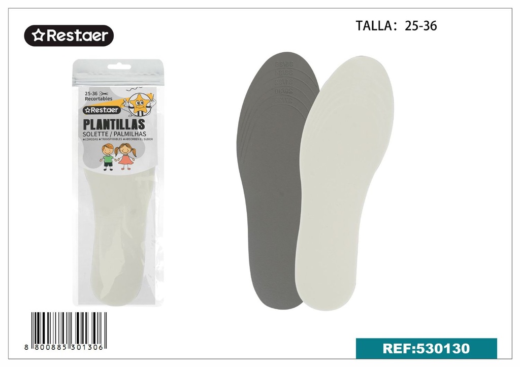 Plantillas de látex y cuero para niños