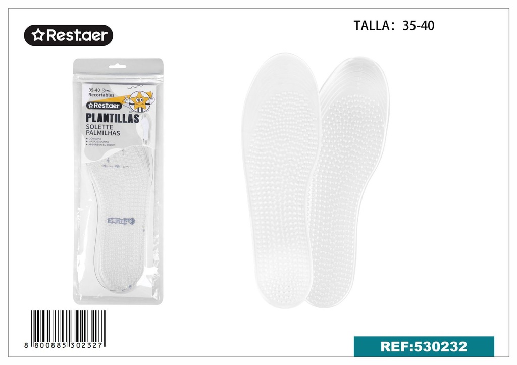 Plantillas de masaje de PU para mujer 35-40 - Accesorios de calzado
