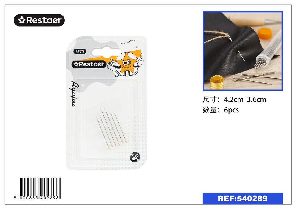 Agujas para ciegos 6pcs - Accesorios de costura