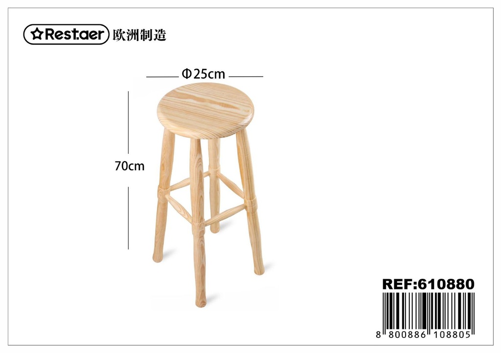 Banco redondo 25*35*70 cm - Muebles de hogar