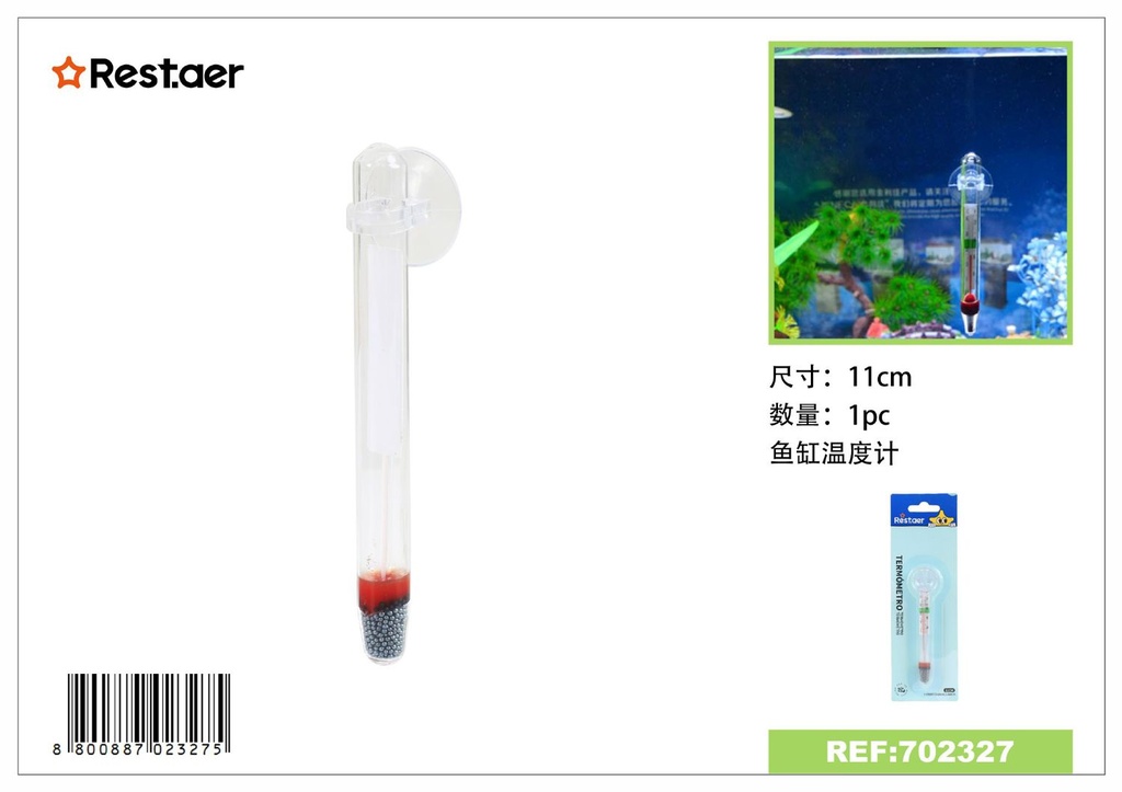 Termómetro para acuarios 11 cm