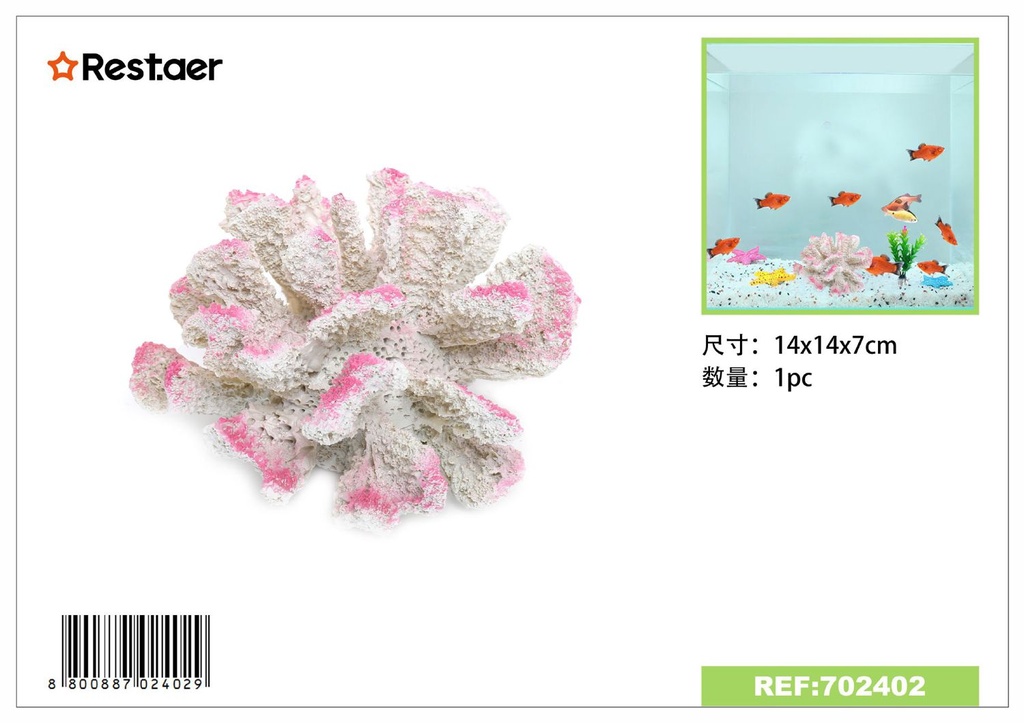 Adorno de acuario 14x14x7cm para decoración de tanques de peces