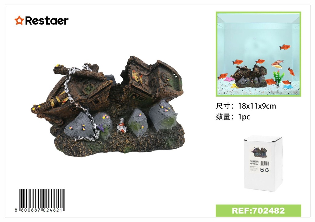 Adorno de acuario 18*11*9cm - Decoración para acuarios