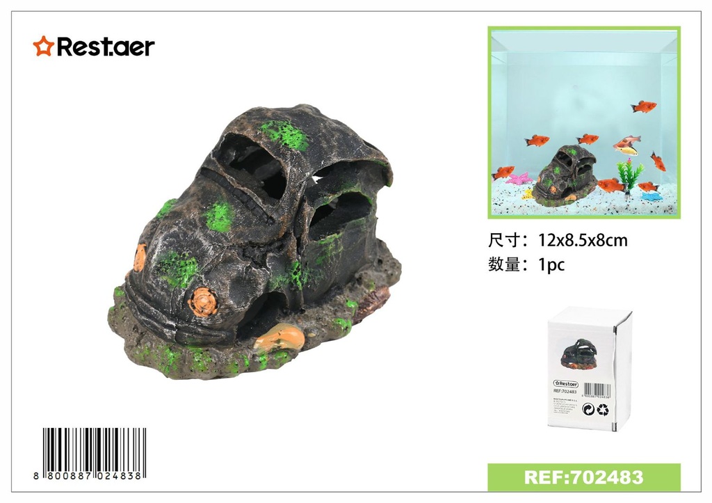 Adorno de acuario forma paisajística 12*8.5*8 cm - Adornos para acuarios 