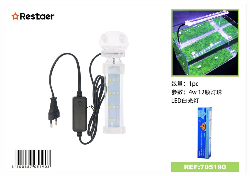 Lámpara LED para acuario 4W para iluminación acuática