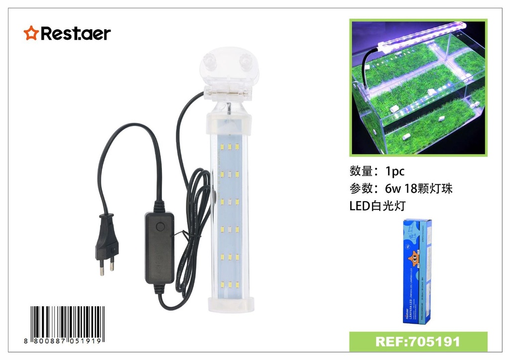 Lámpara LED para acuario 6W