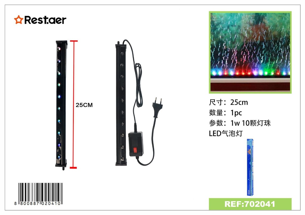 Flauta LED para pecera 25cm 1W