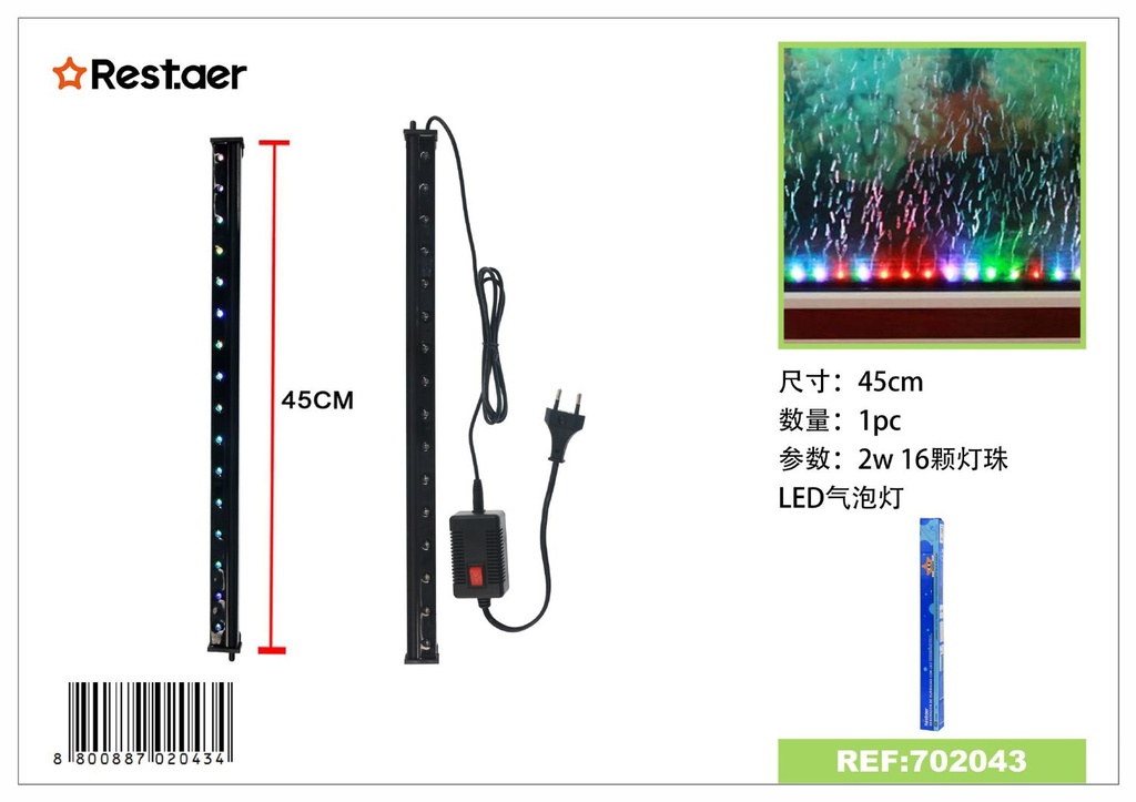 Flauta para pecera 45cm LED 2W