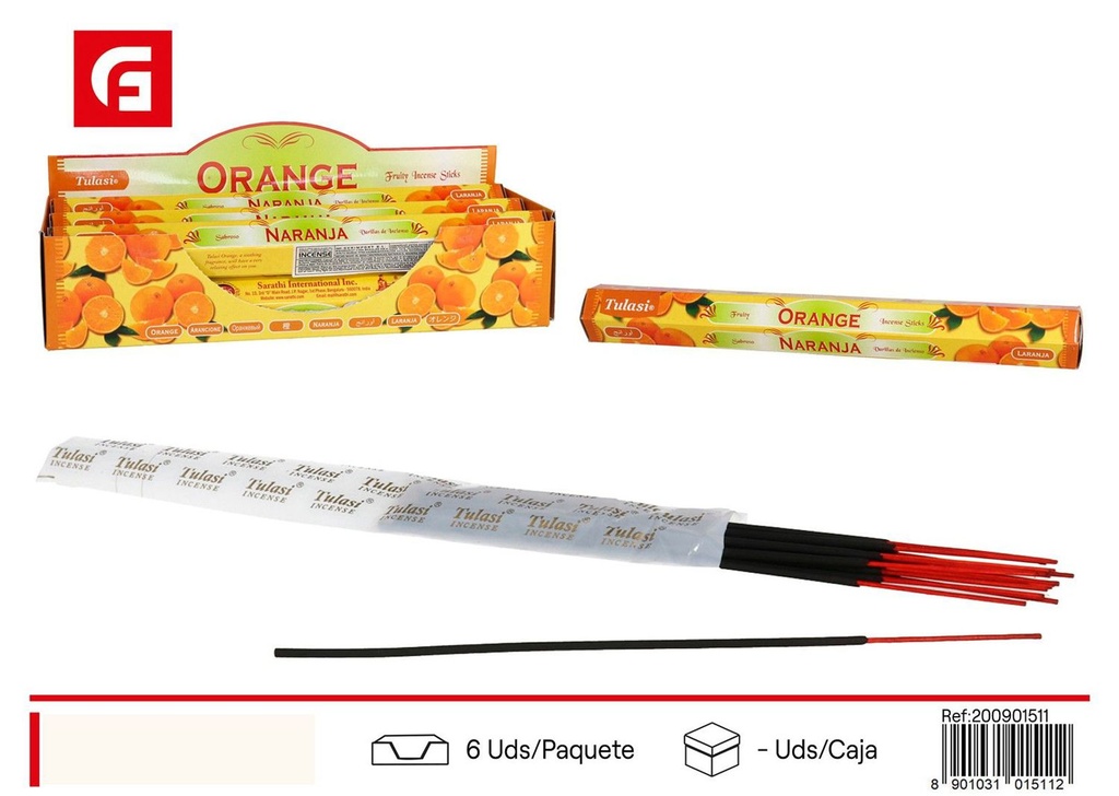 Incienso Tulasi Orange para aromatización del hogar