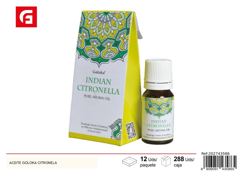 Aceite Goloka Citronela - Ambientador aromático