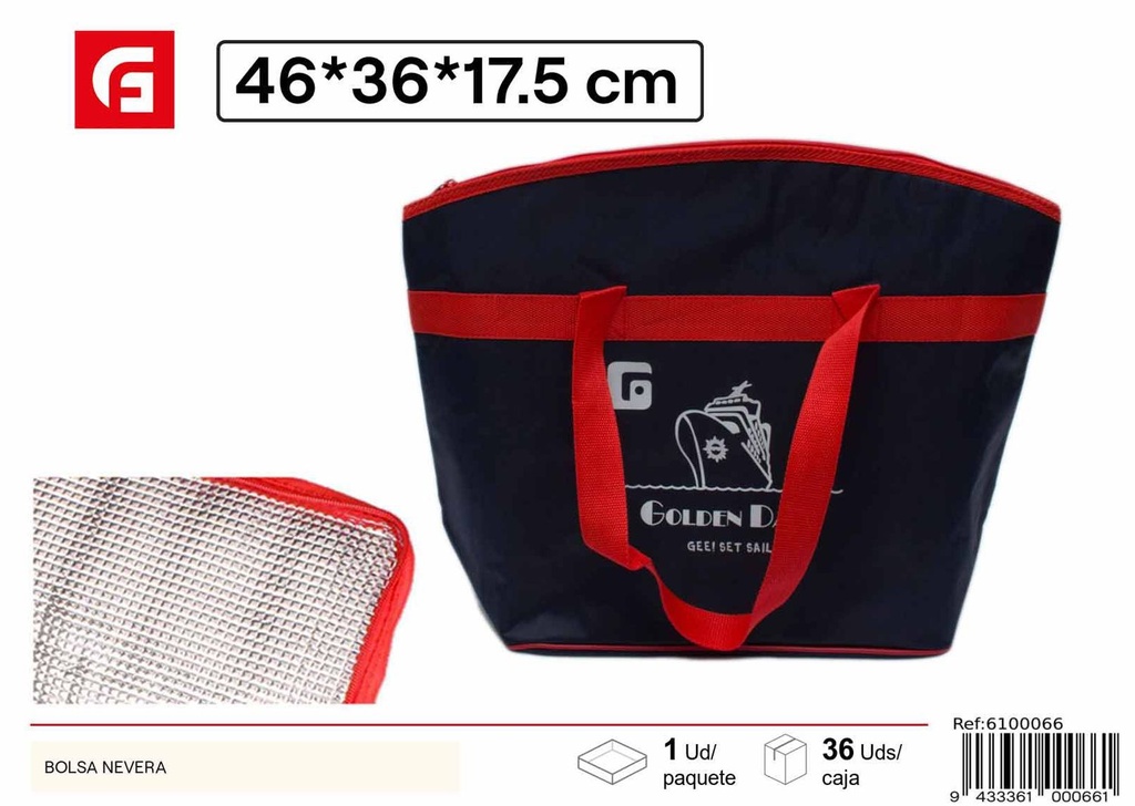 Bolsa nevera 48x38x17.5cm para alimentos y bebidas