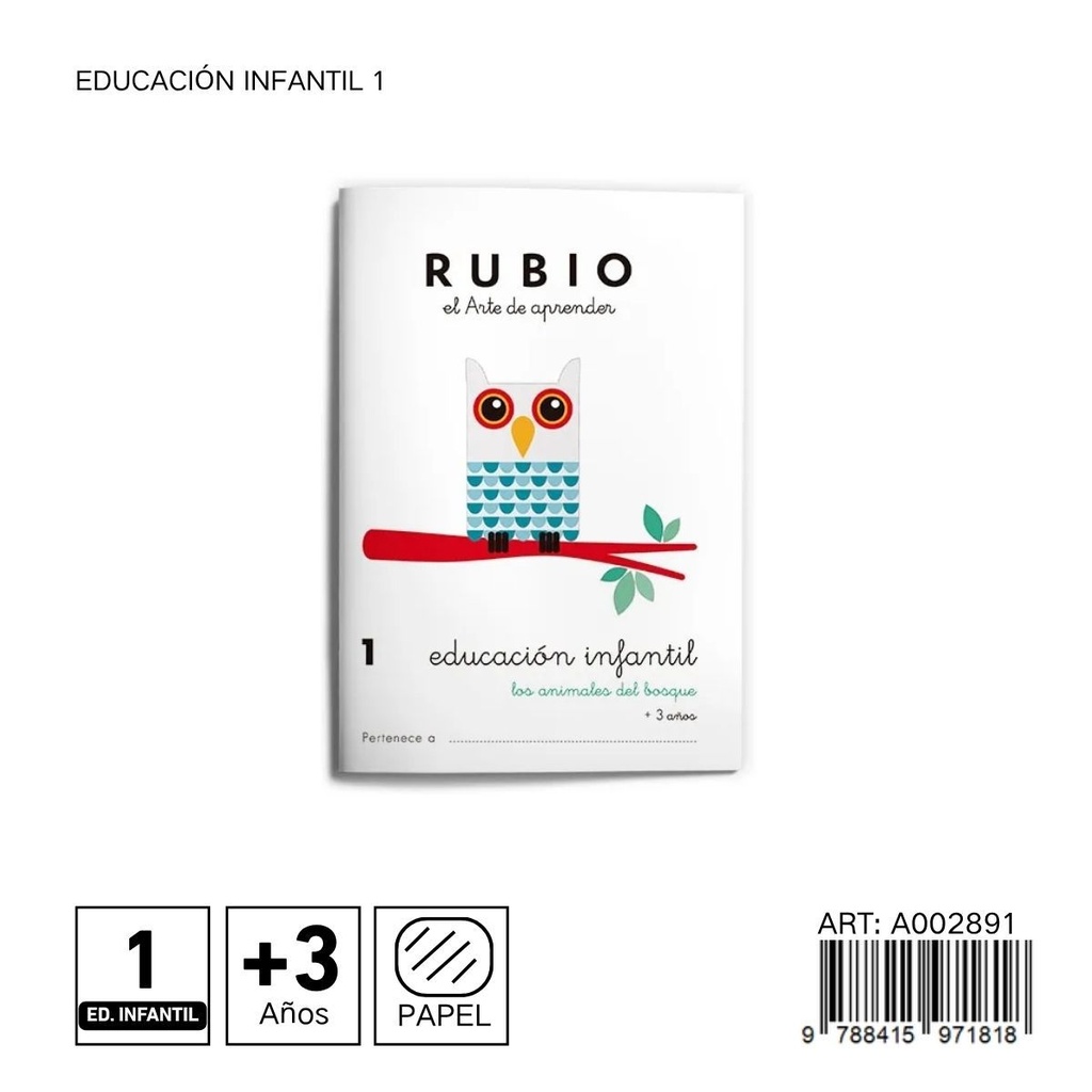 Cuaderno de ejercicios 1 - Educación infantil 1