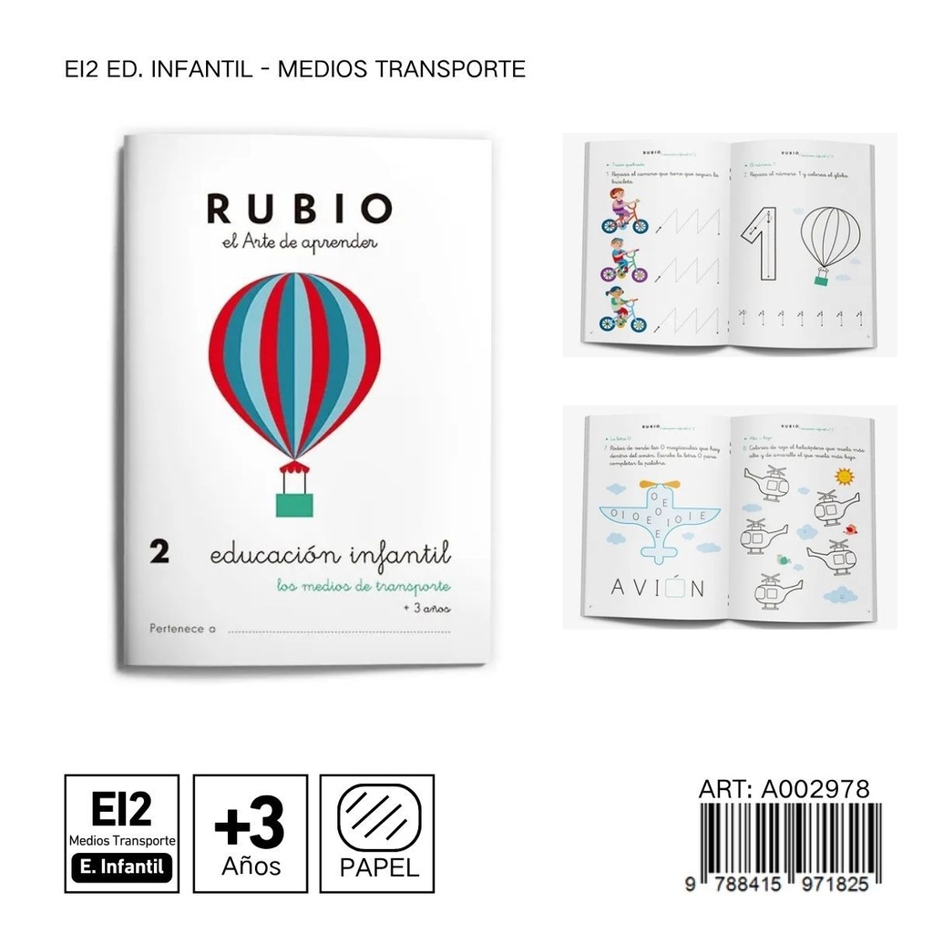 Cuaderno de ejercicios 2 - Educación infantil 2