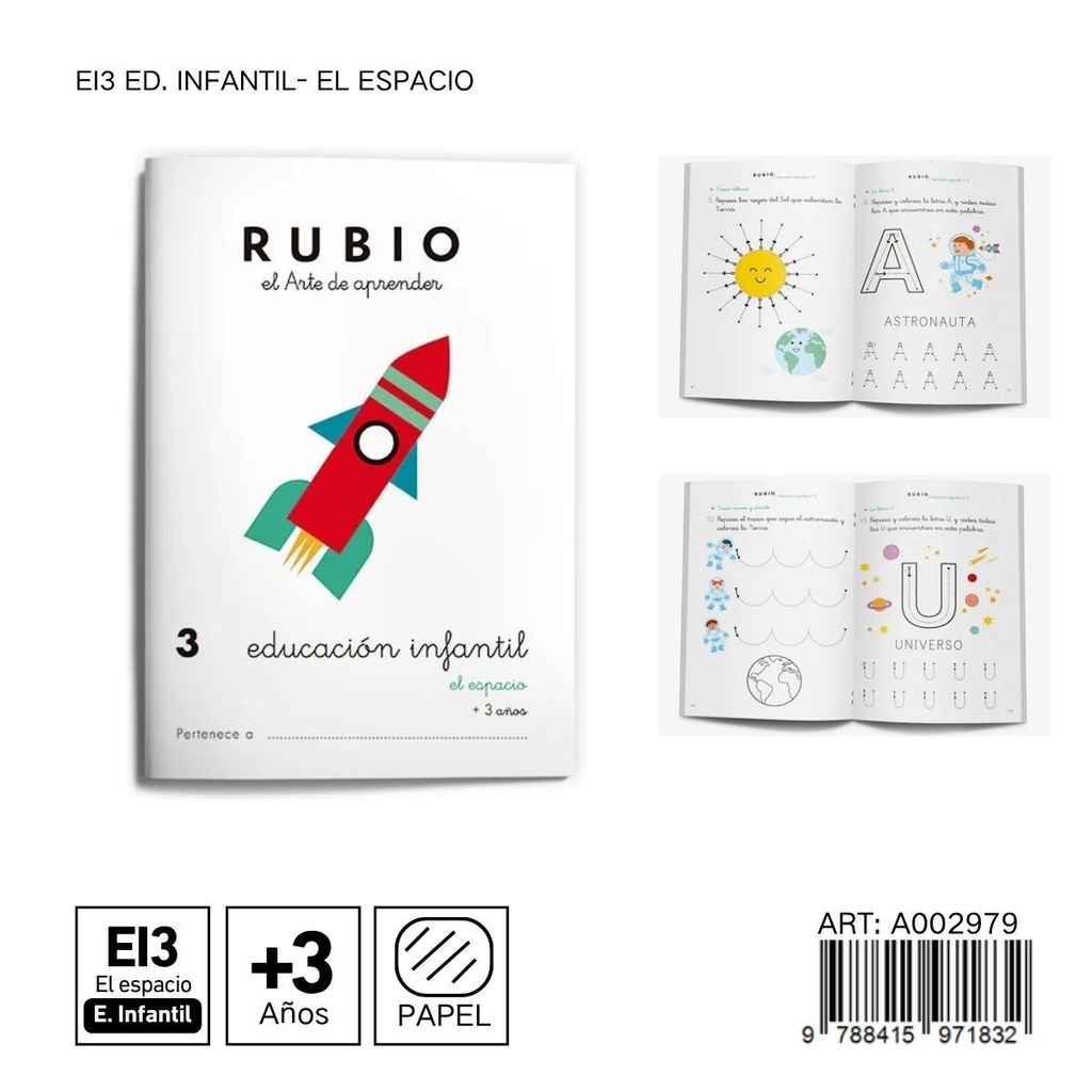 Cuaderno de ejercicios 3 - Educación infantil 3
