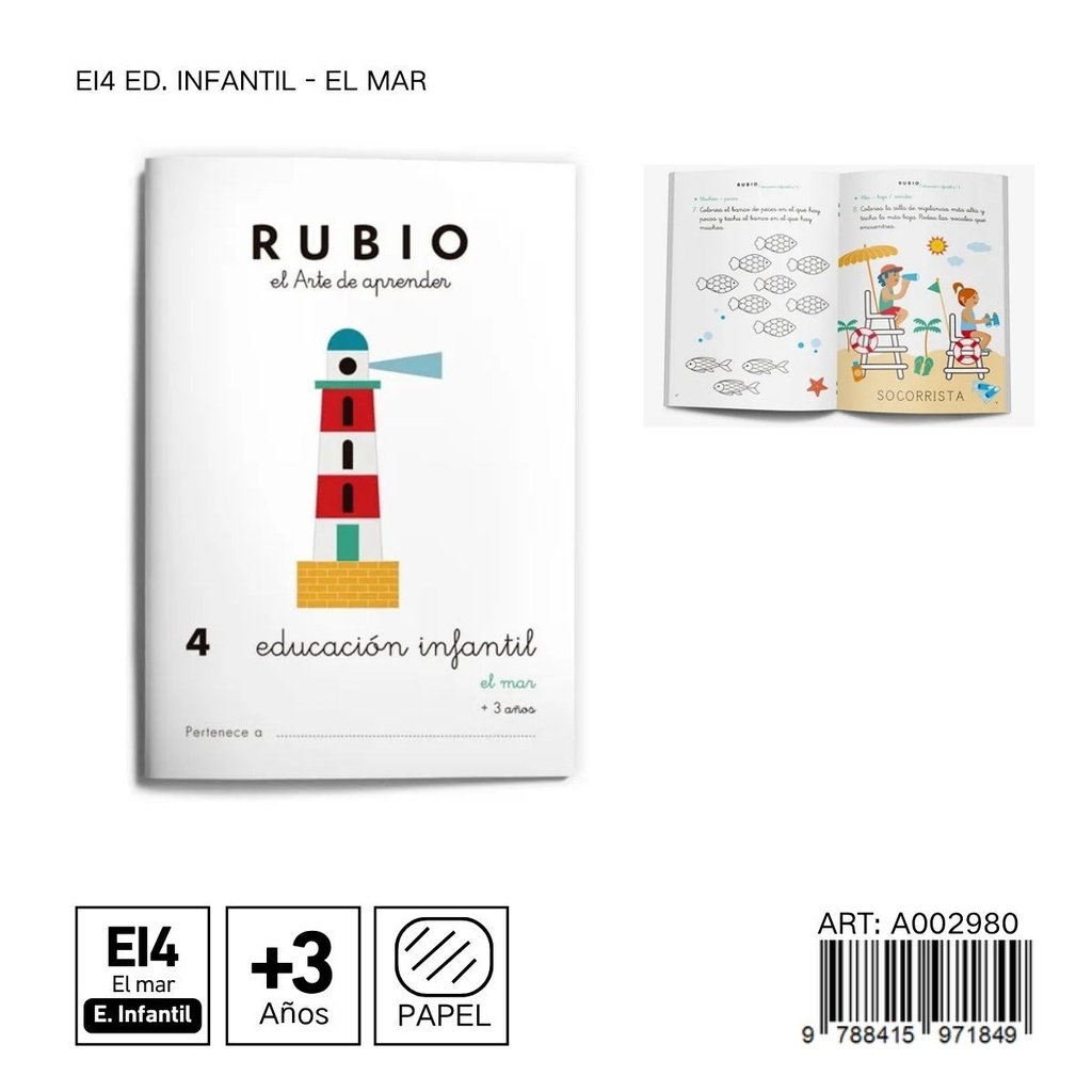 Cuaderno de ejercicios 4 - Educación infantil 4