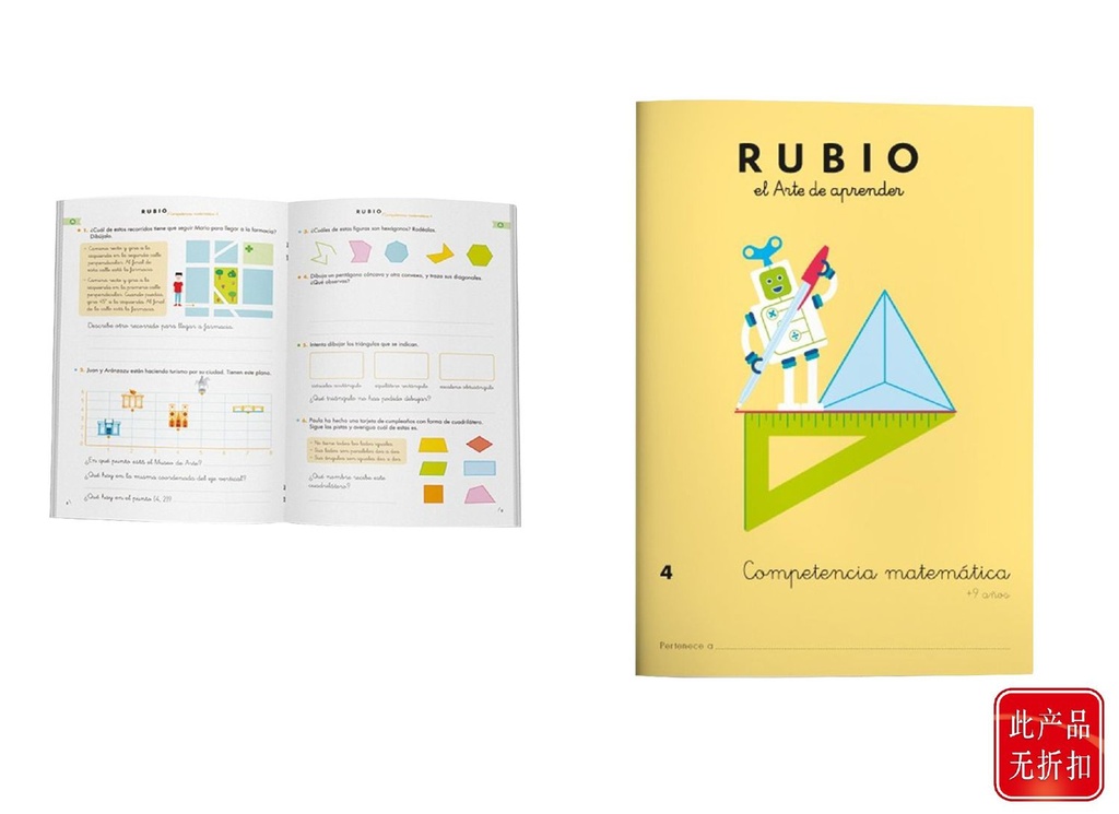Cuaderno de ejercicios matemáticos +9 años Rubio - Material educativo