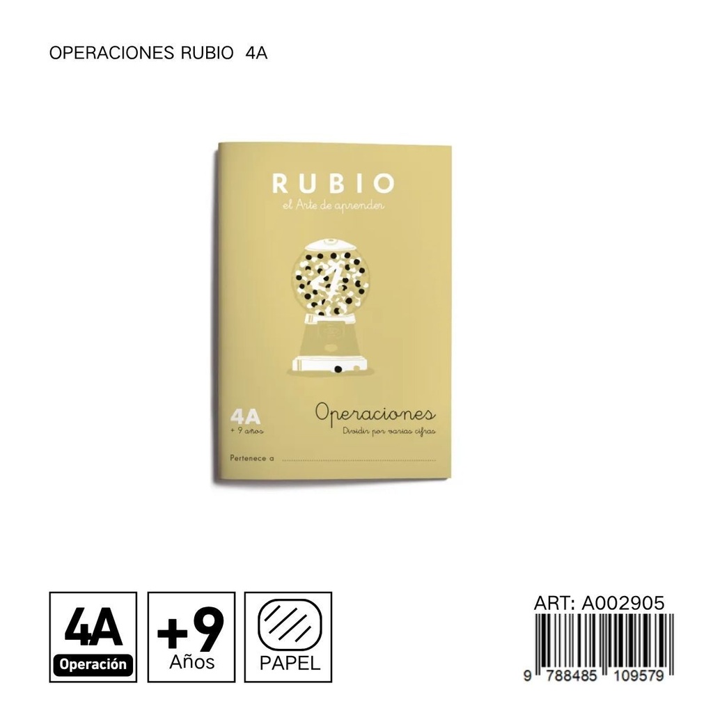 Cuaderno de matemáticas 4A - Operaciones 4A