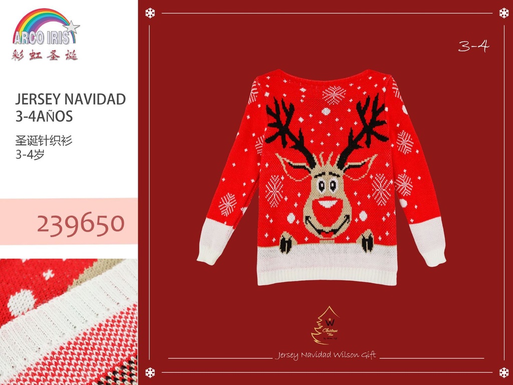 Jersey de Navidad para 3-4 años - Ropa navideña