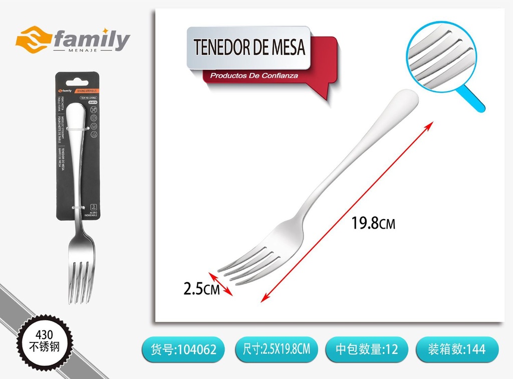 Tenedor de mesa, 3 piezas - Utensilios de cocina