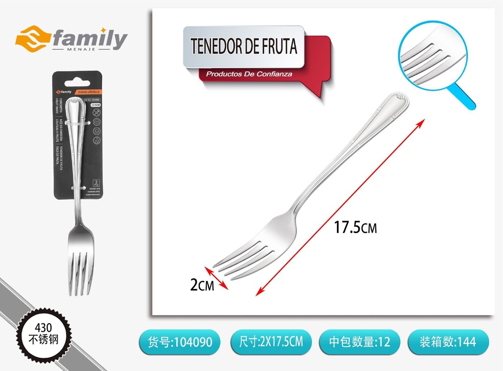 Tenedores de fruta 3 piezas - Cuchillería de mesa