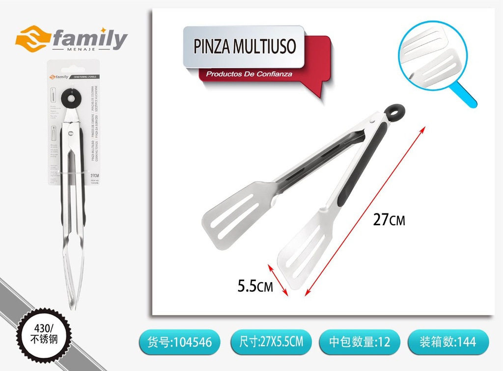 Pinza multiuso de acero inoxidable - Utensilios de cocina