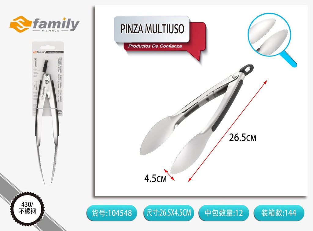 Pinza multiuso 30cm - Utensilios de cocina