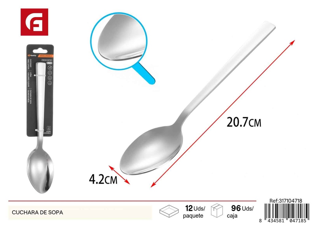 Cucharas de sopa 3 piezas - Utensilios de cocina