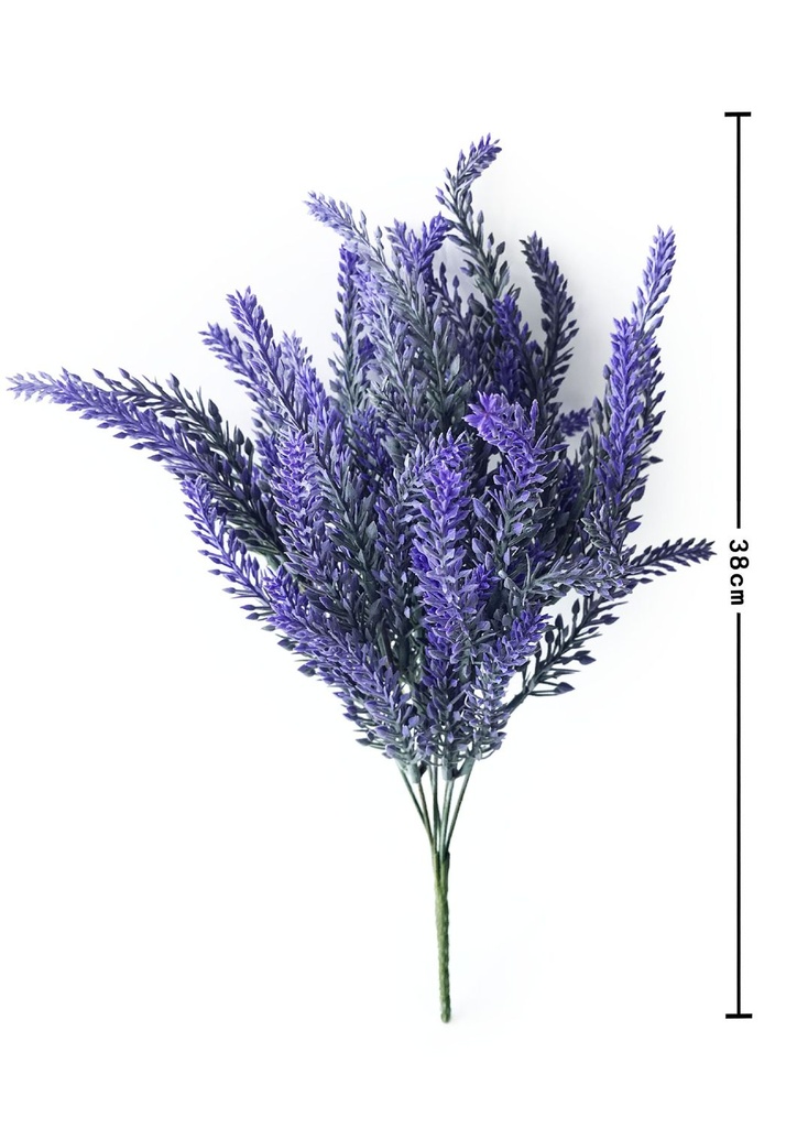 Lavanda artificial de 7 ramas 49 cabezas para decoración