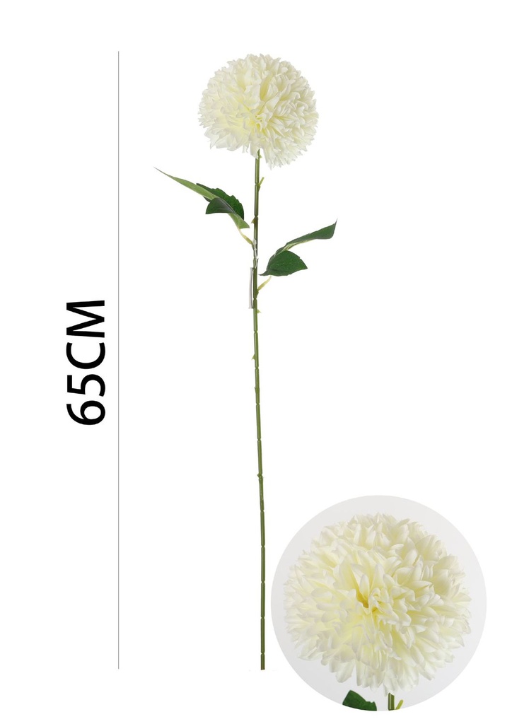 Flores artificiales de bola de crisantemo 65 cm - Decoraciones