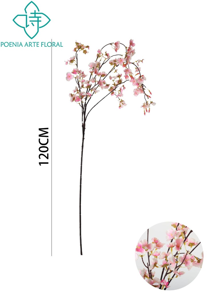 Flores artificiales en caída 120 cm - Decoraciones