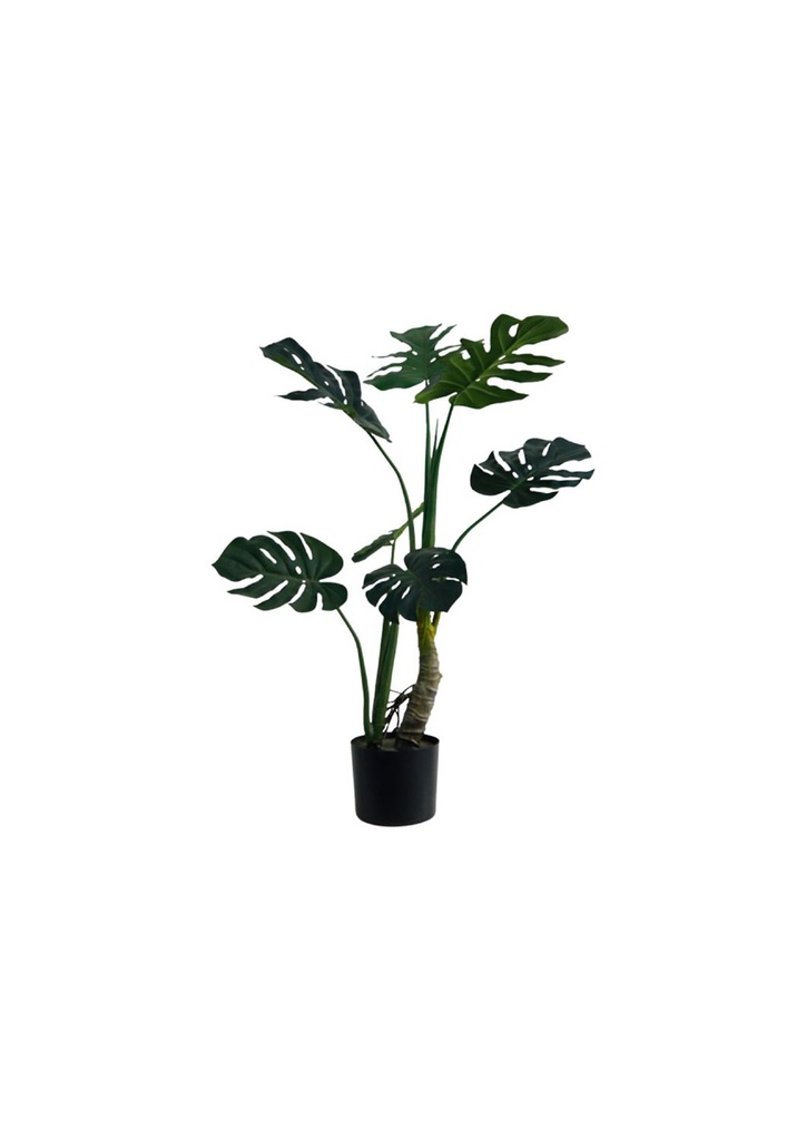 Árbol de monstera artificial 90cm con 7 hojas para interiores