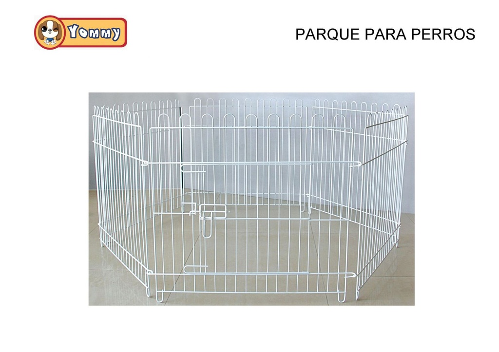 Parque modular para perros 63x62cm 6 piezas