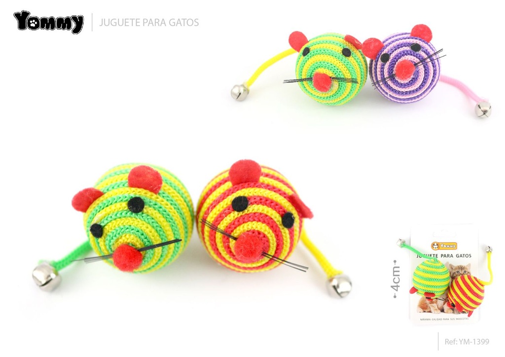 Juguete para gatos en forma de ratón 4 cm - Accesorio para mascotas