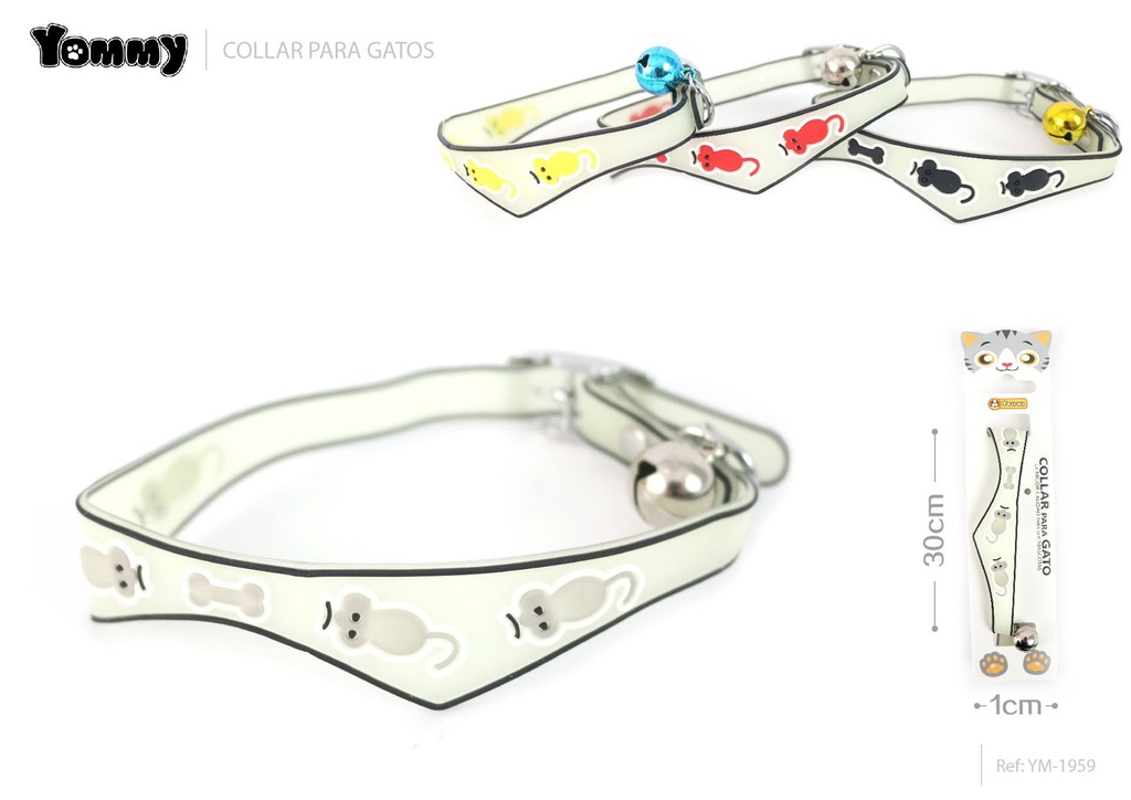 Collar para gato de noche 1.0x30cm - Accesorios para mascotas