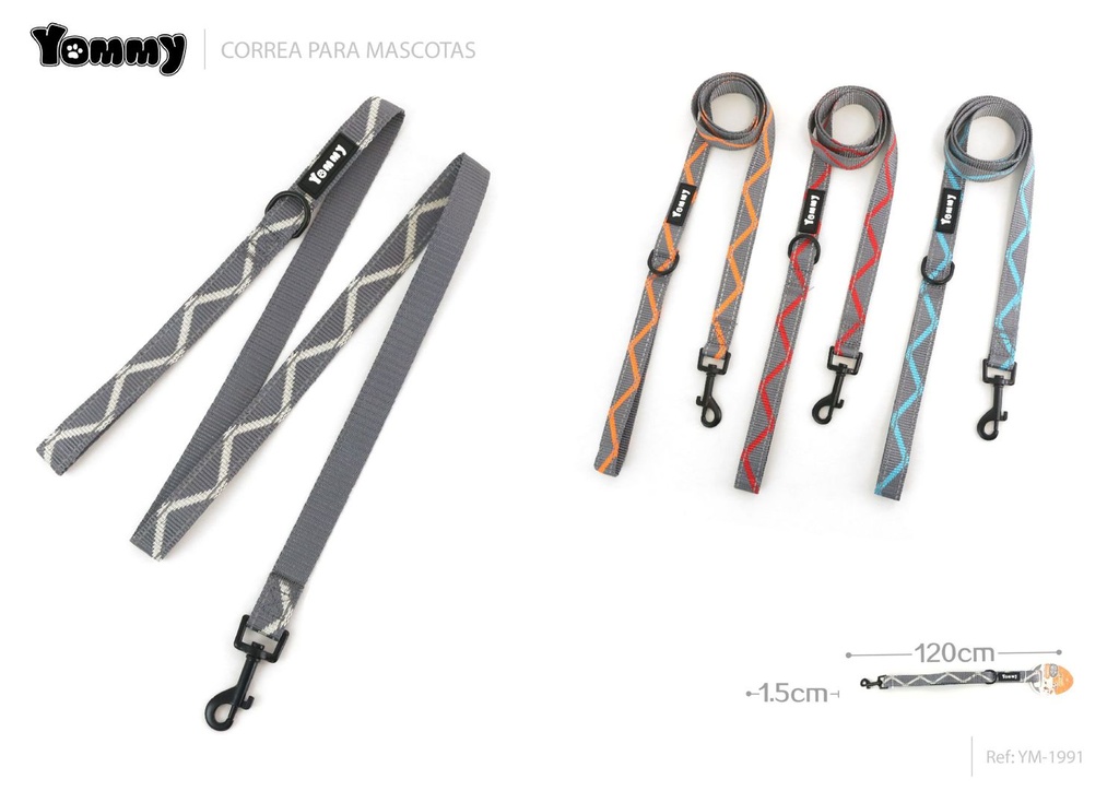 Correa de nylon 1.5*120cm - Collares para mascotas