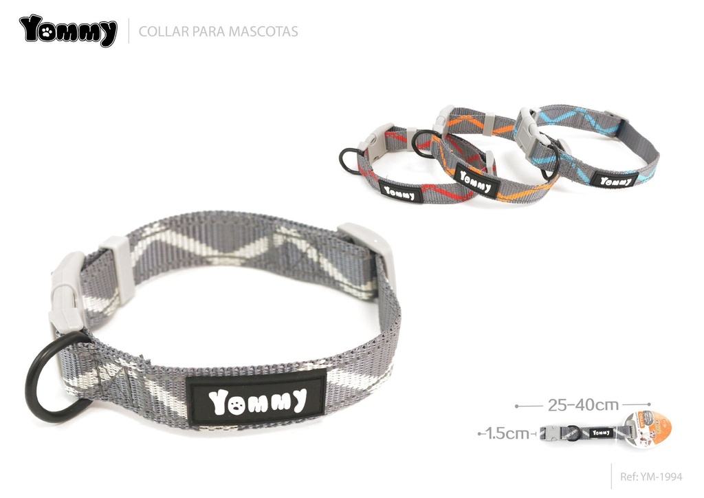 Correa para mascotas 1.5*25-40 cm - Accesorios de nylon