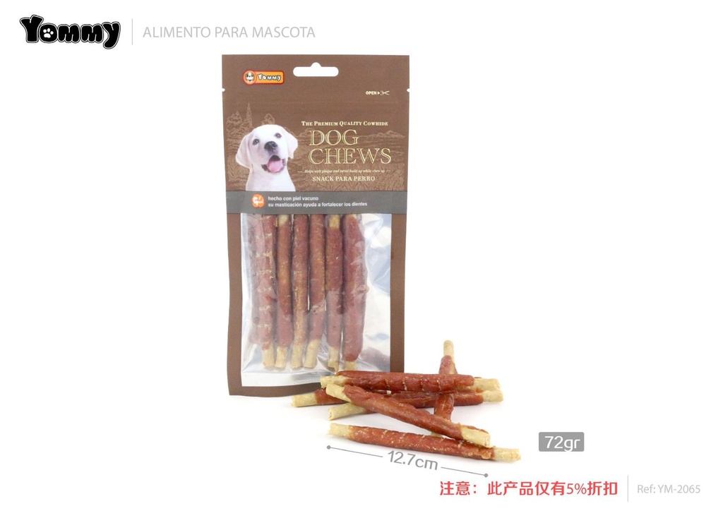 Snack para perros en barra con carne de pato 12.7cm, 72g