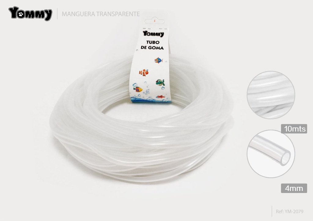 Manguera transparente 4mm*10m - Accesorios de acuarios