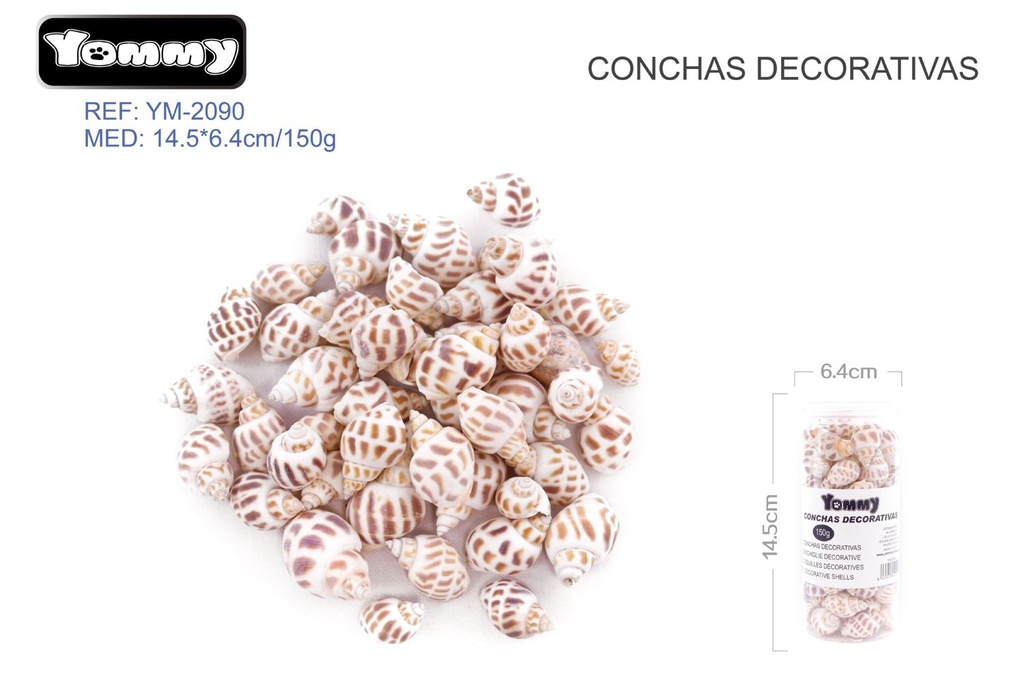 Conchas decorativas 150g para acuarios