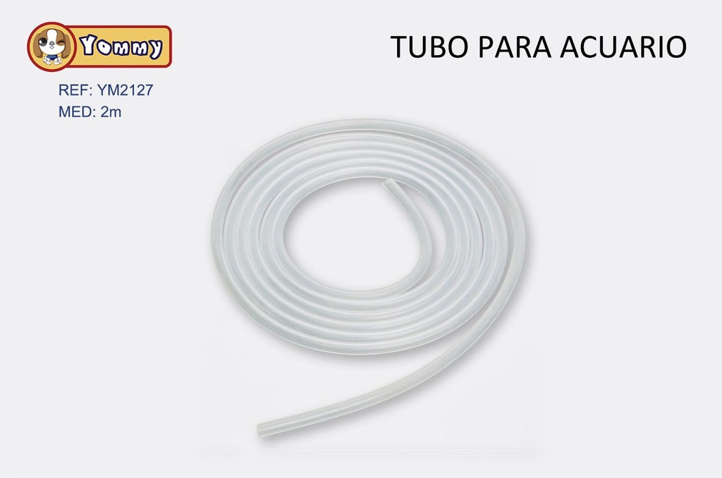 Tubo de goma para acuarios con burbujeador 2m