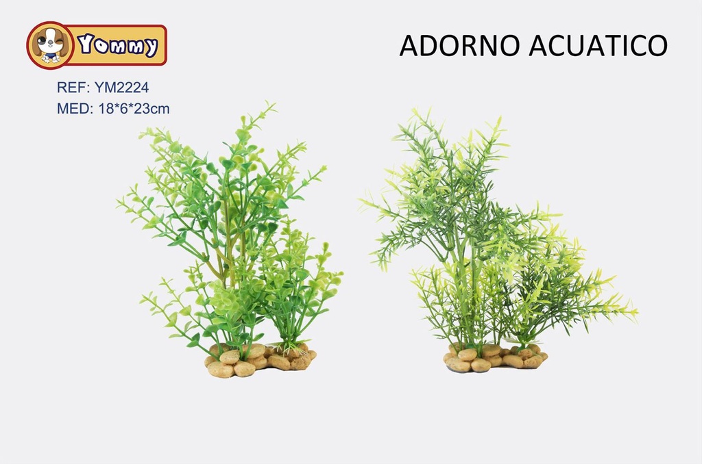 Planta acuática de plástico 18*6*23 cm - Accesorios para mascotas