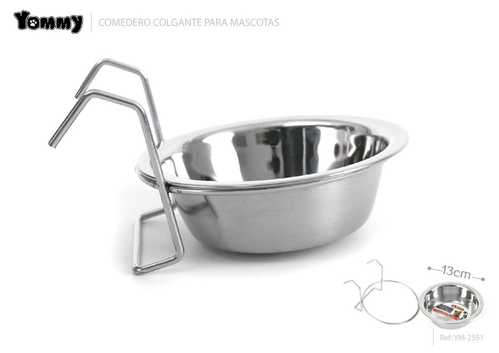Cubierto colgante de acero inoxidable para mascotas 13 cm - Accesorios de comida para mascotas