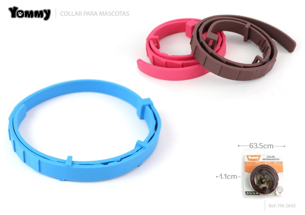 Collar antiparasitario para perro de 1.1cmx63.5cm - Accesorios para mascotas
