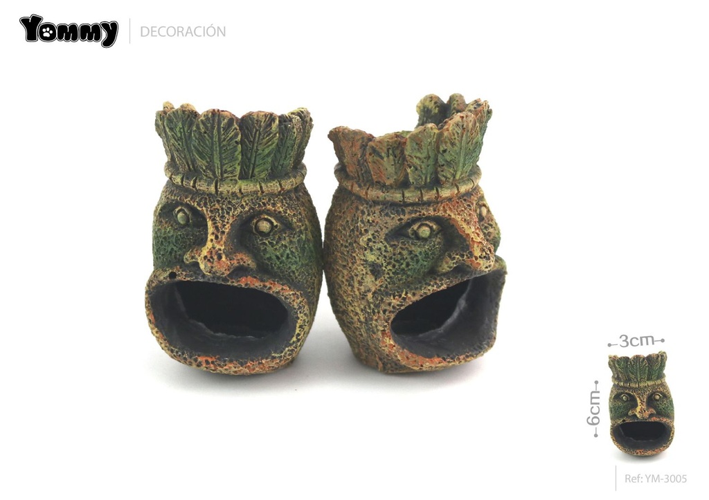 Decoración figura de acuario 3x3x6cm - Decoración de peces