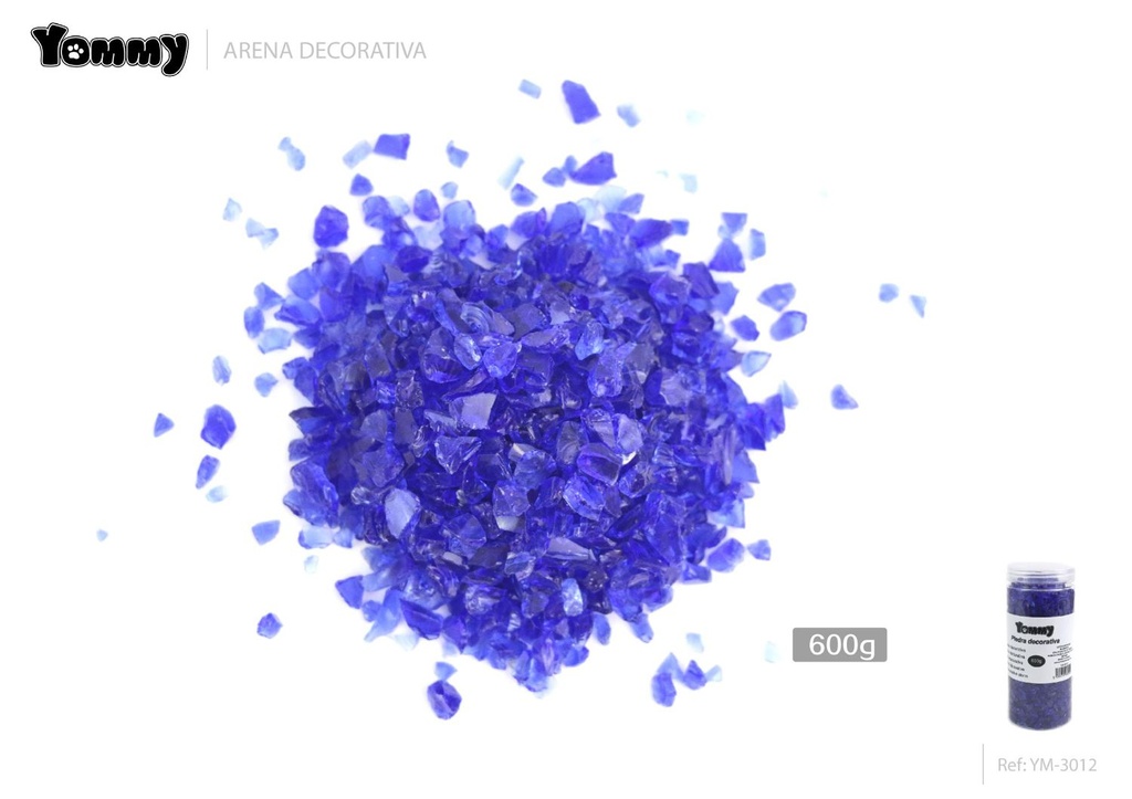 Arena decorativa color cobalto 600g - Decoración de acuarios