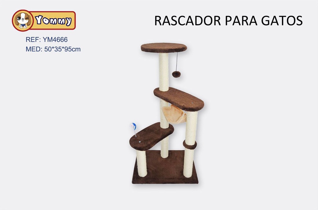 Rascador para gato 50x35x95cm