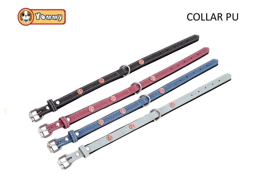 Collar PU huella 2.0*42 cm - Accesorios de mascotas