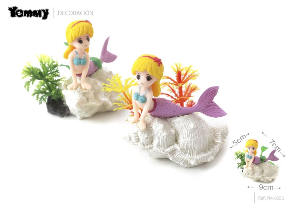 Decoración concha de acuario 7x5x9 cm - Decoración para acuarios