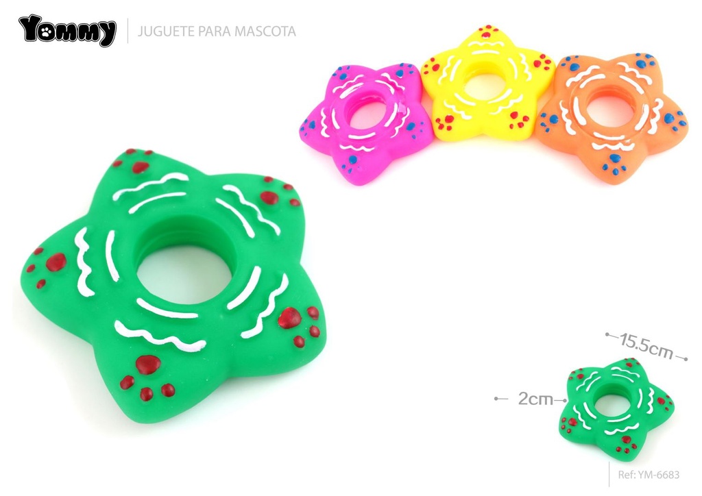 Juguete de goma para mascotas 12.5x2cm - Juguete para gatos y perros