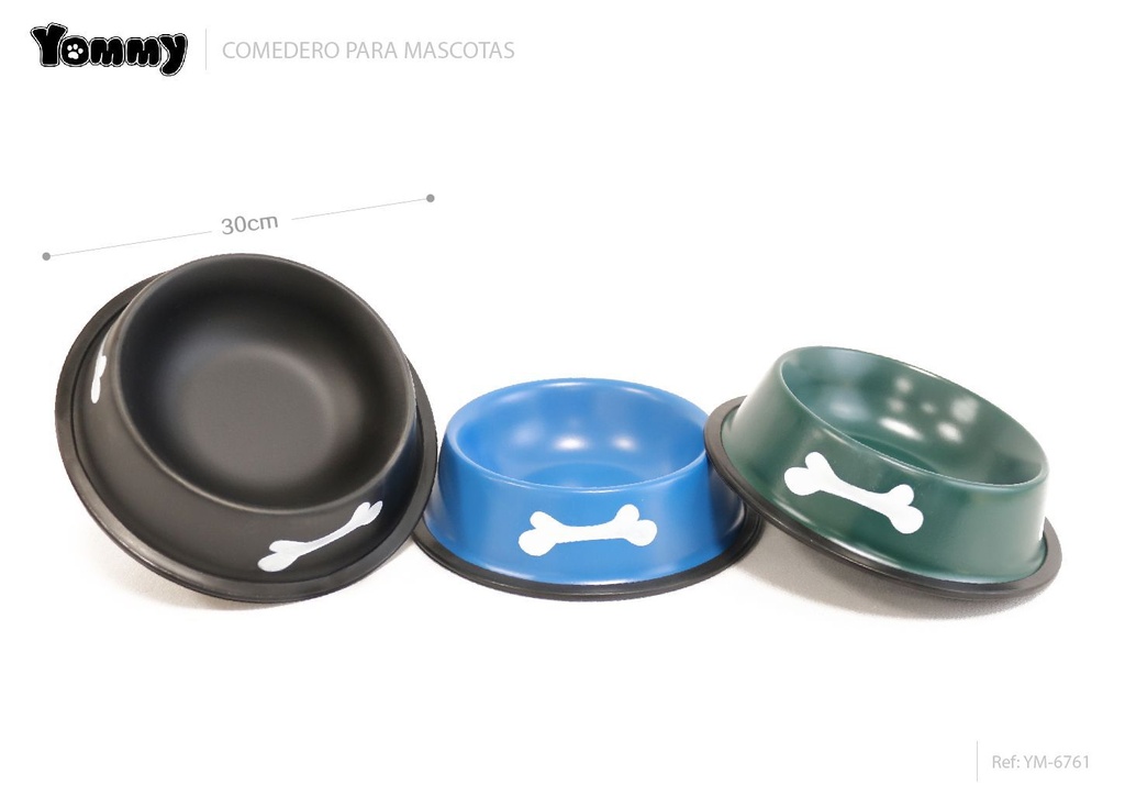 Comedero de acero inoxidable para mascotas 30 cm - Accesorios para mascotas